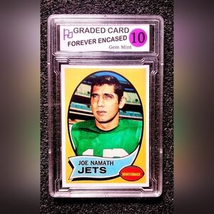 Joe Namath Jets HOF Vintage HOF Football Rookie Card Graded 10